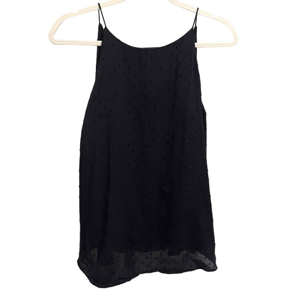 Loft XXsmall Navy Blue Swiss Dot Tank Top Scoop Neck And Lined - Picture 5 of 7